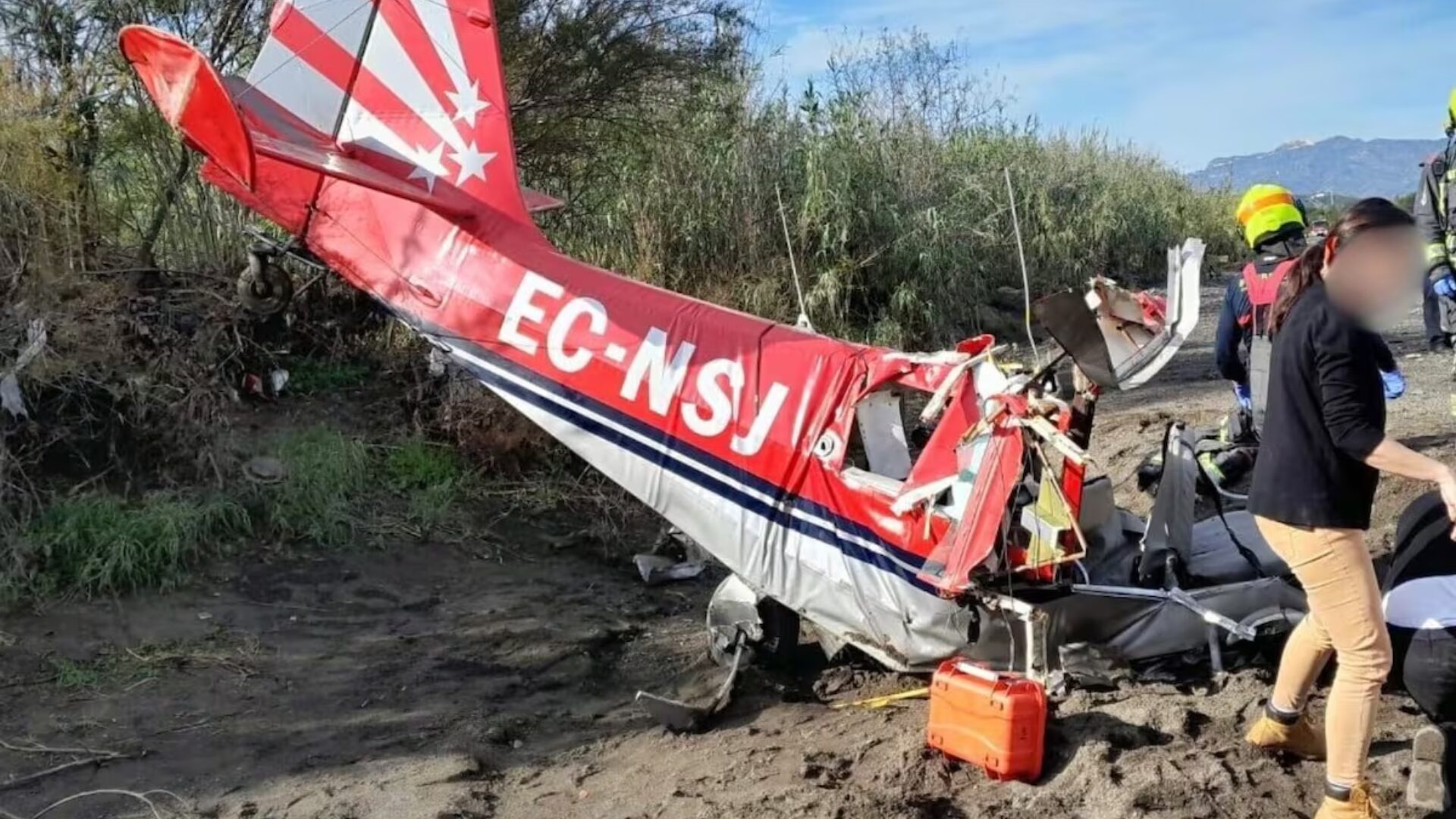 Estado de la avioneta accidentada en la que ha fallecido su piloto, en Vélez-Málag